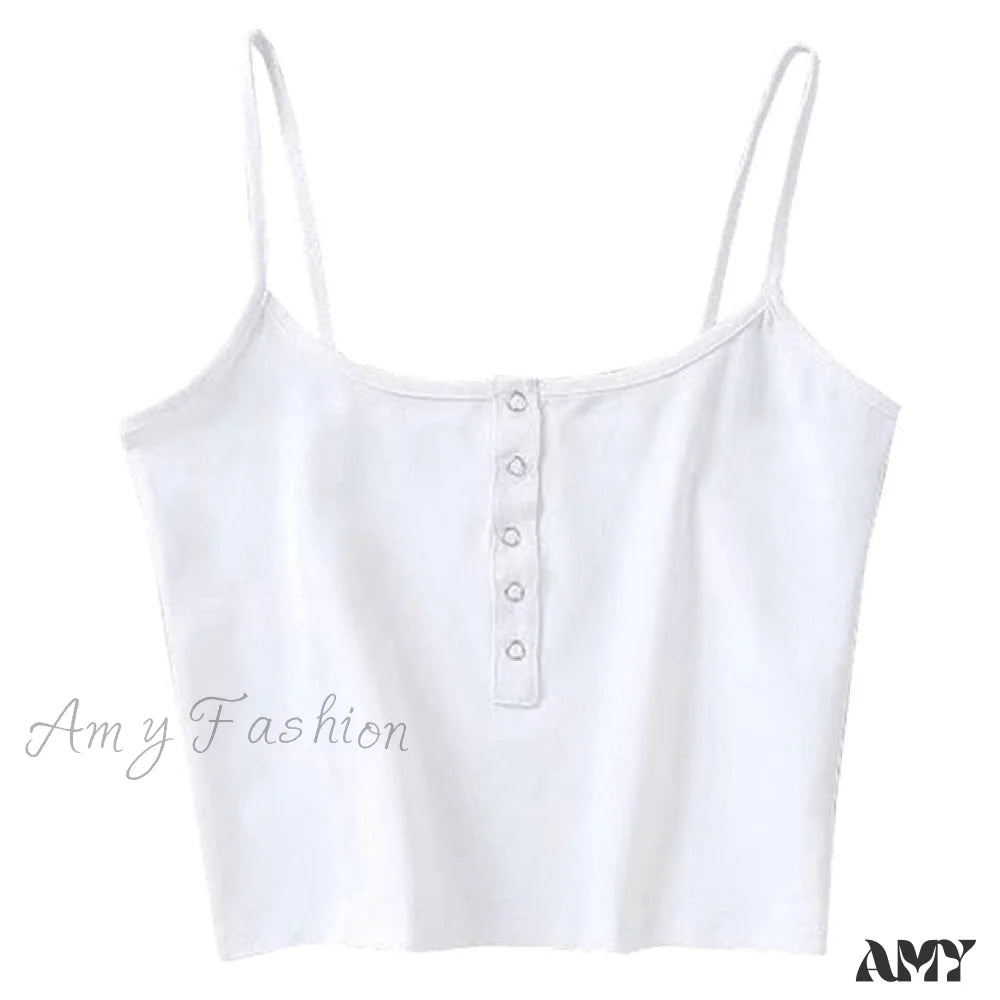 Amy Fashion - Backless Hollow Out Fitness Sleeveless Short Crop Tops White2 / M