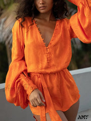 Amy Fashion - Backless Strap Party Sleeve Slim Dresses