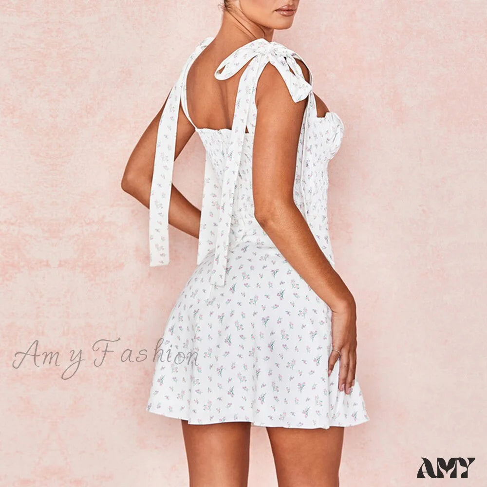 Amy Fashion - Backless Zipper Sexy Spaghetti Strap Mini Dress