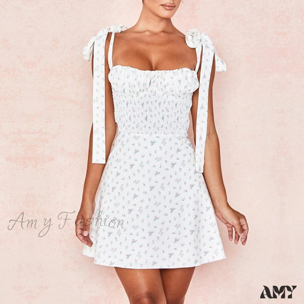 Amy Fashion - Backless Zipper Sexy Spaghetti Strap Mini Dress