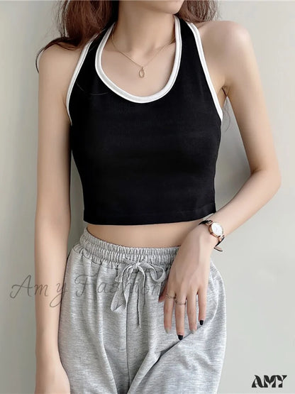 Amy Fashion - Basic Cotton Sports Tank Tops