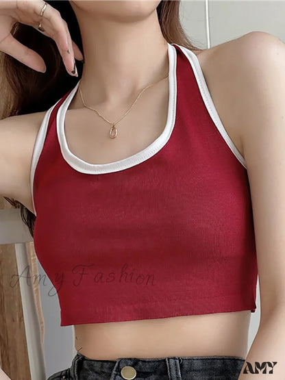 Amy Fashion - Basic Cotton Sports Tank Tops