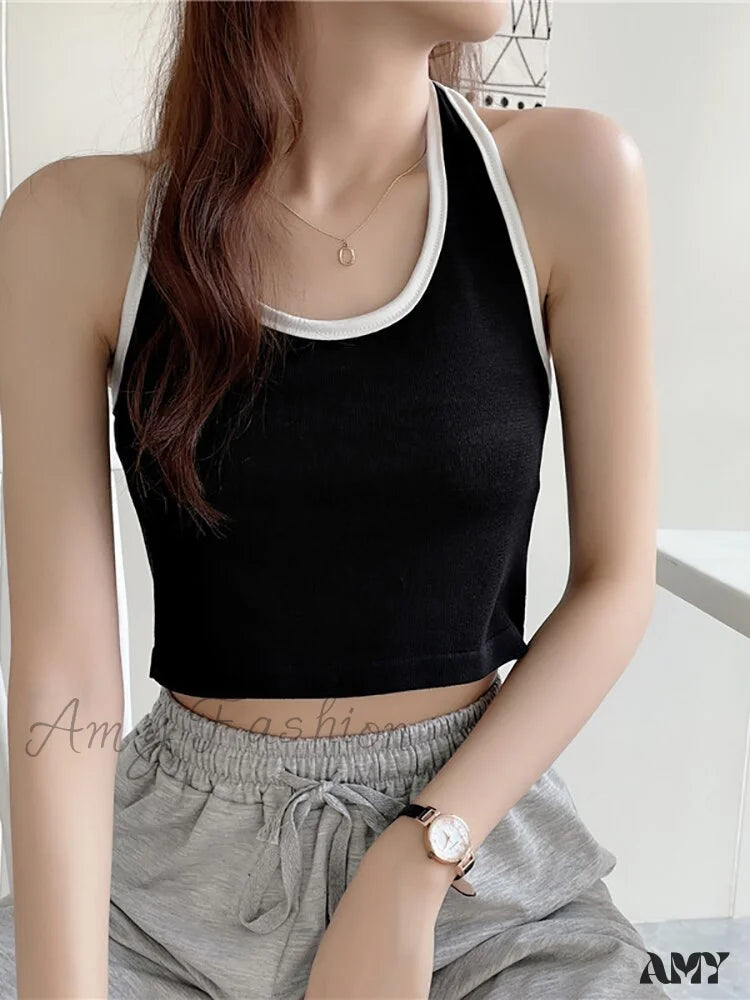 Amy Fashion - Basic Cotton Sports Tank Tops