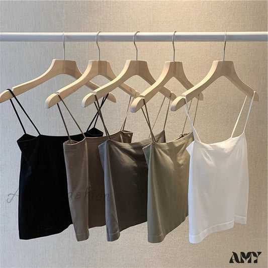 Amy Fashion - Basic Spaghetti Strap Tank Top