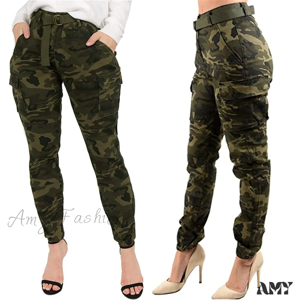 Amy Fashion - Cargo Camouflage Pants