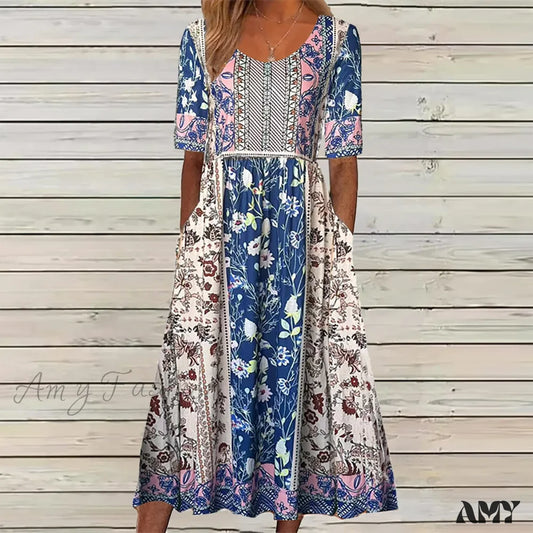 Amy Fashion - Casual Comfort Elegant Beach Summer Boho Dress