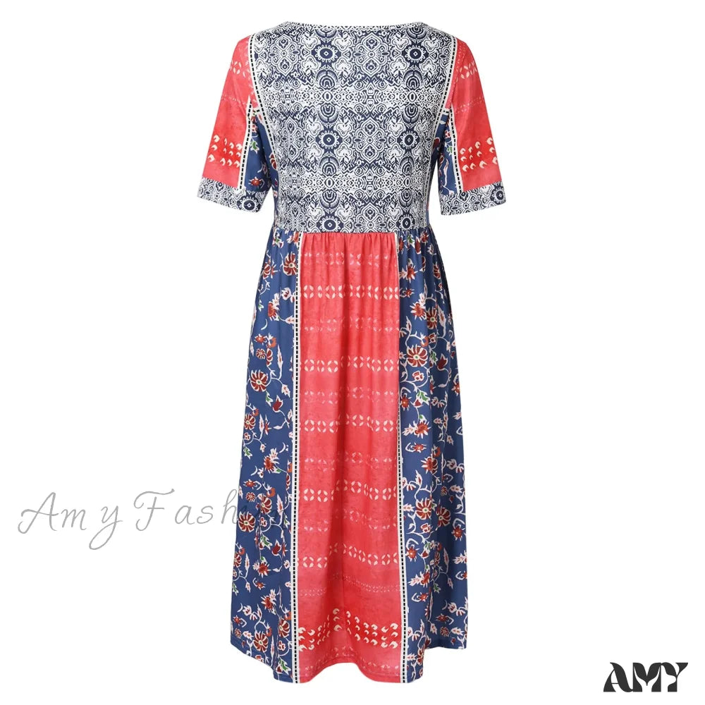 Amy Fashion - Casual Comfort Elegant Beach Summer Boho Dress