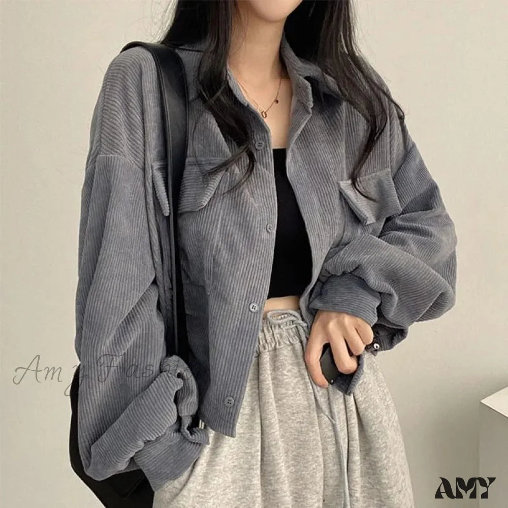 Amy Fashion - Casual Comfy Corduroy Jacket