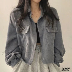 Amy Fashion - Casual Comfy Corduroy Jacket
