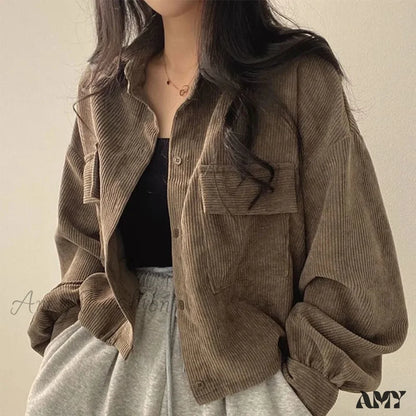 Amy Fashion - Casual Comfy Corduroy Jacket