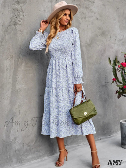 Amy Fashion - Casual Floral Printed Dresses