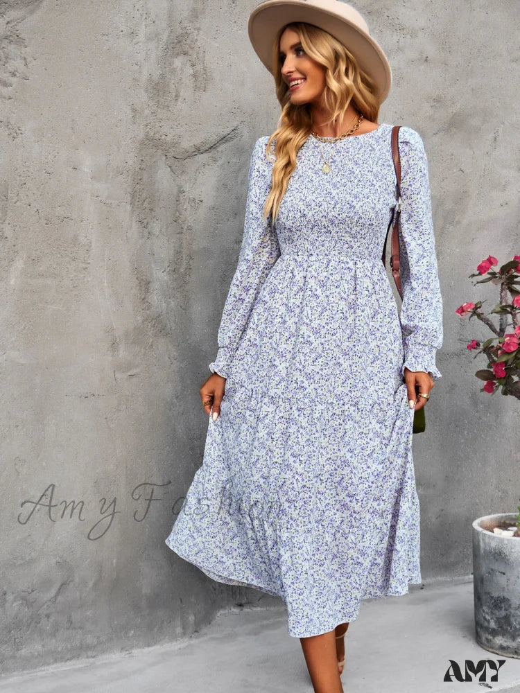 Amy Fashion - Casual Floral Printed Dresses