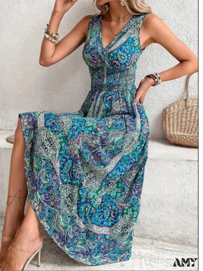 Amy Fashion - Casual Holiday Female Summer Boho Dress