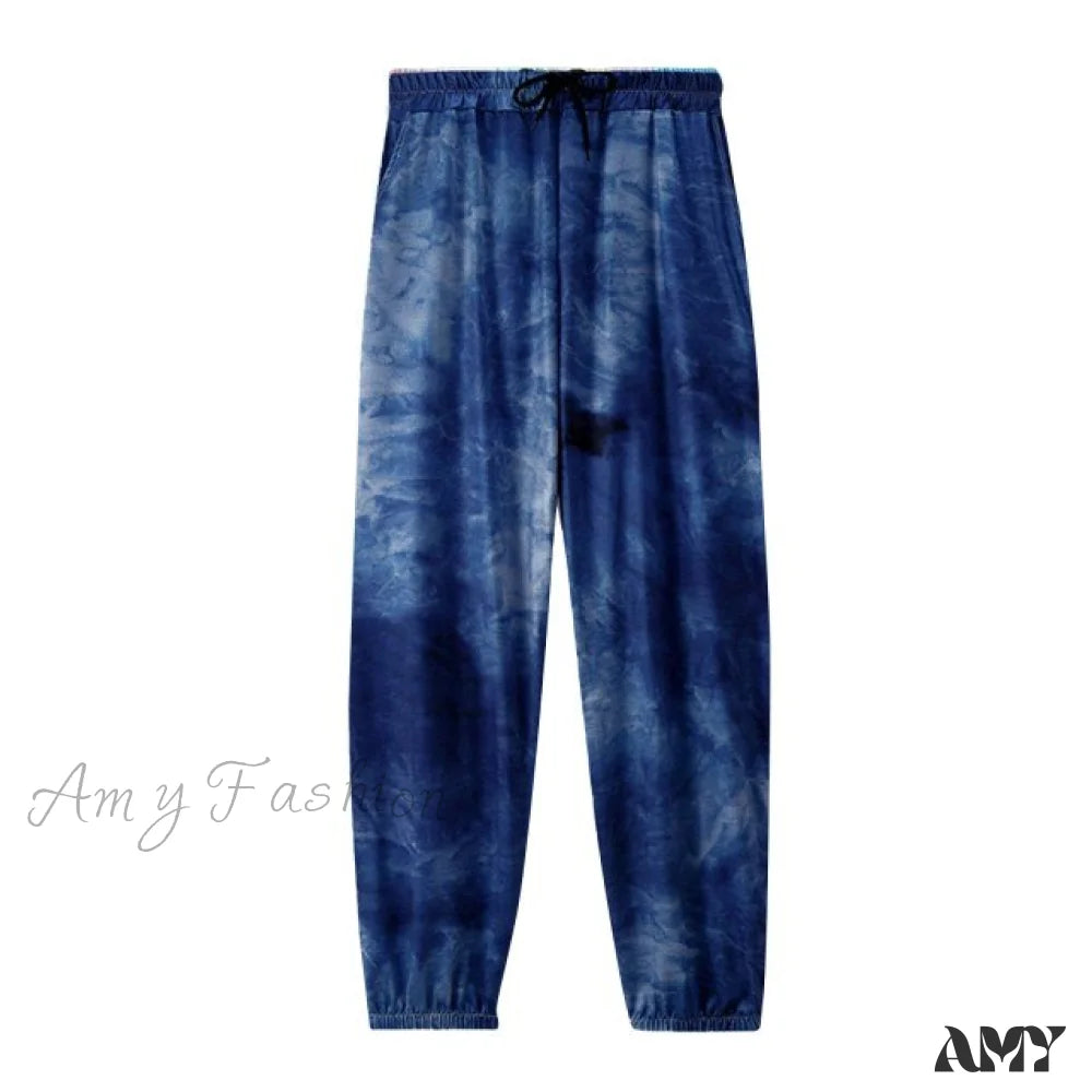 Amy Fashion - Casual Long Pantalon Palazzo Female Trouser Navy / M