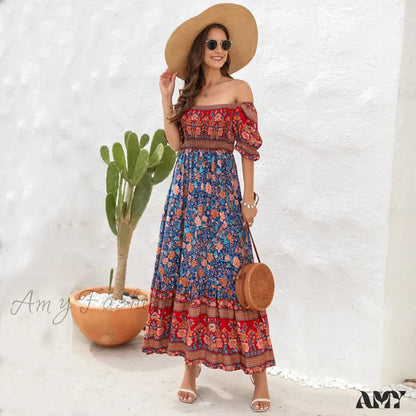 Amy Fashion - Casual Midi Sexy Elegant Beach Vacation Boho Dress