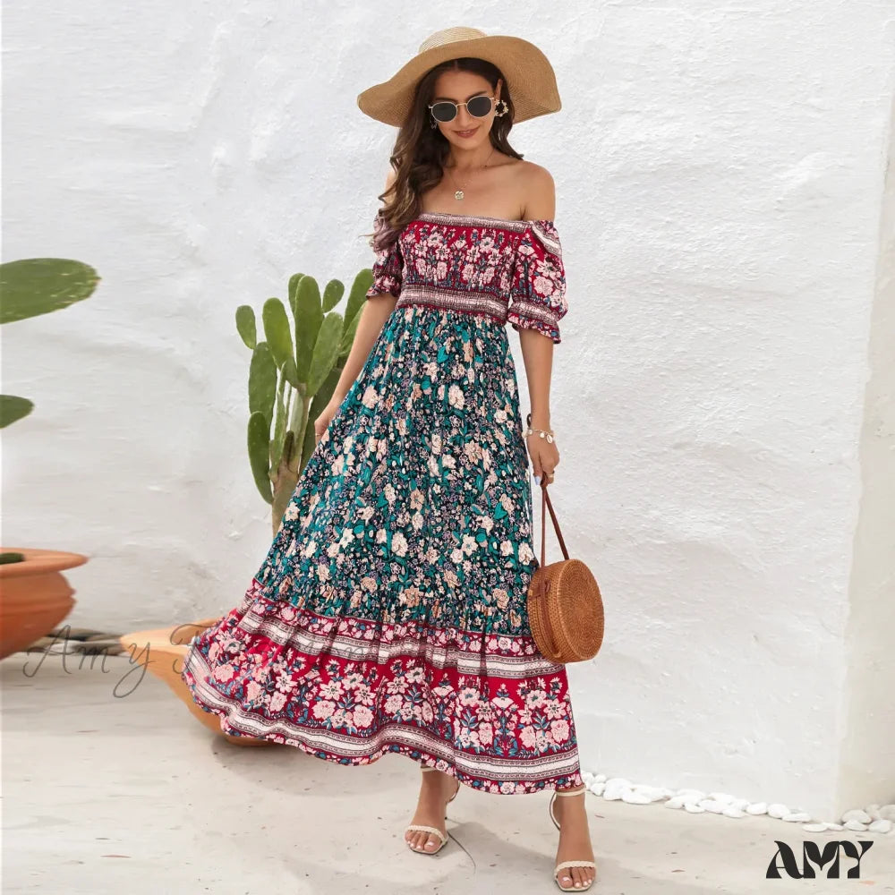 Amy Fashion - Casual Midi Sexy Elegant Beach Vacation Boho Dress