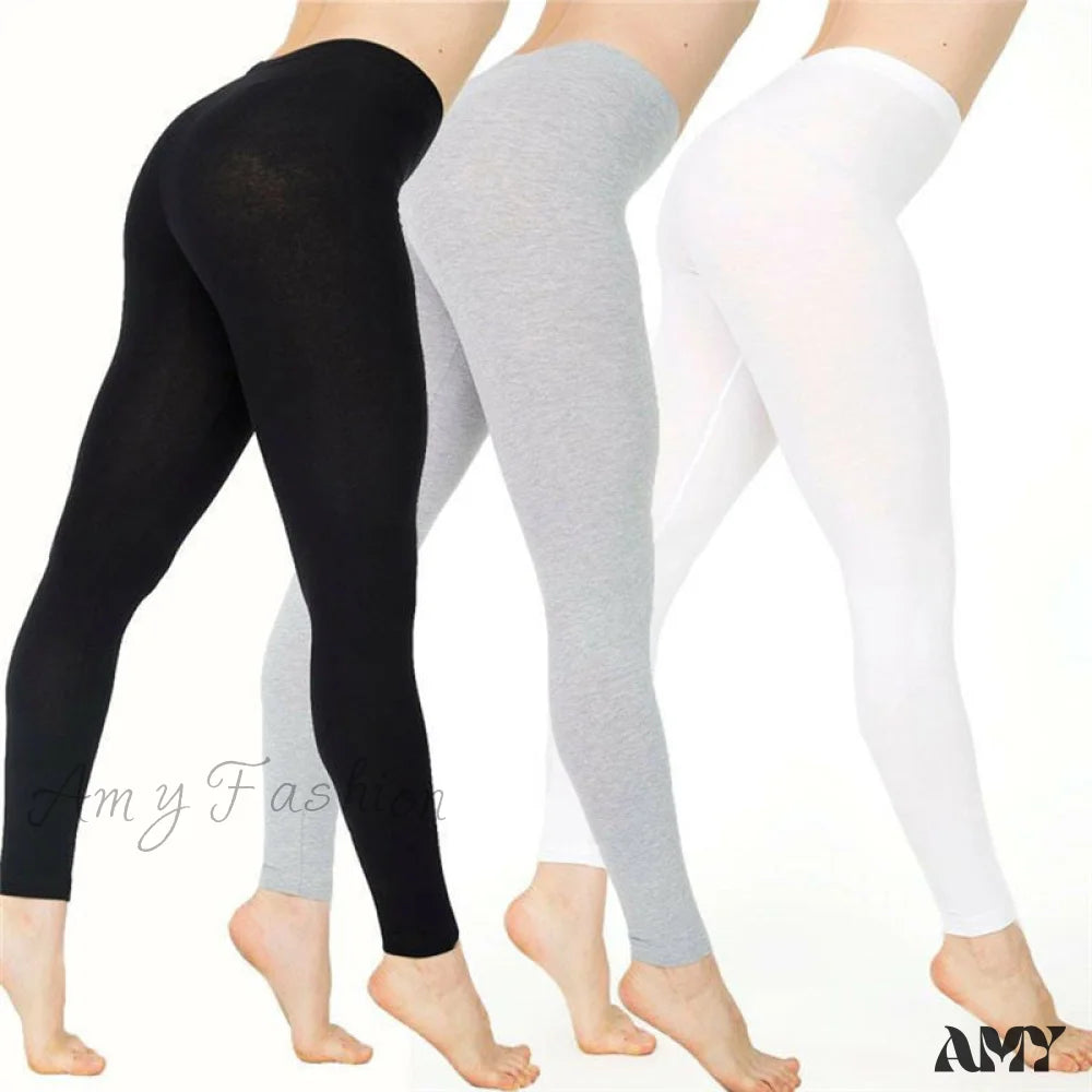 Amy Fashion - Casual Sport Fitness Cotton Leggings