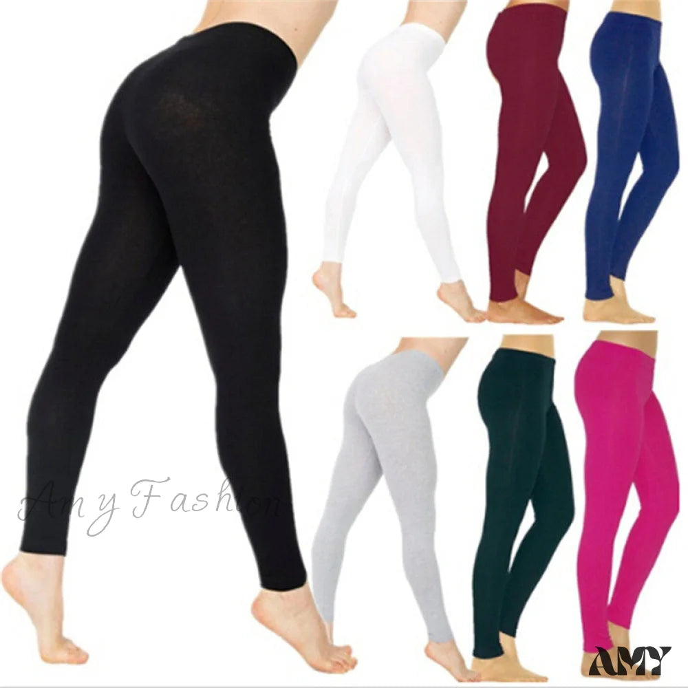 Amy Fashion - Casual Sport Fitness Cotton Leggings