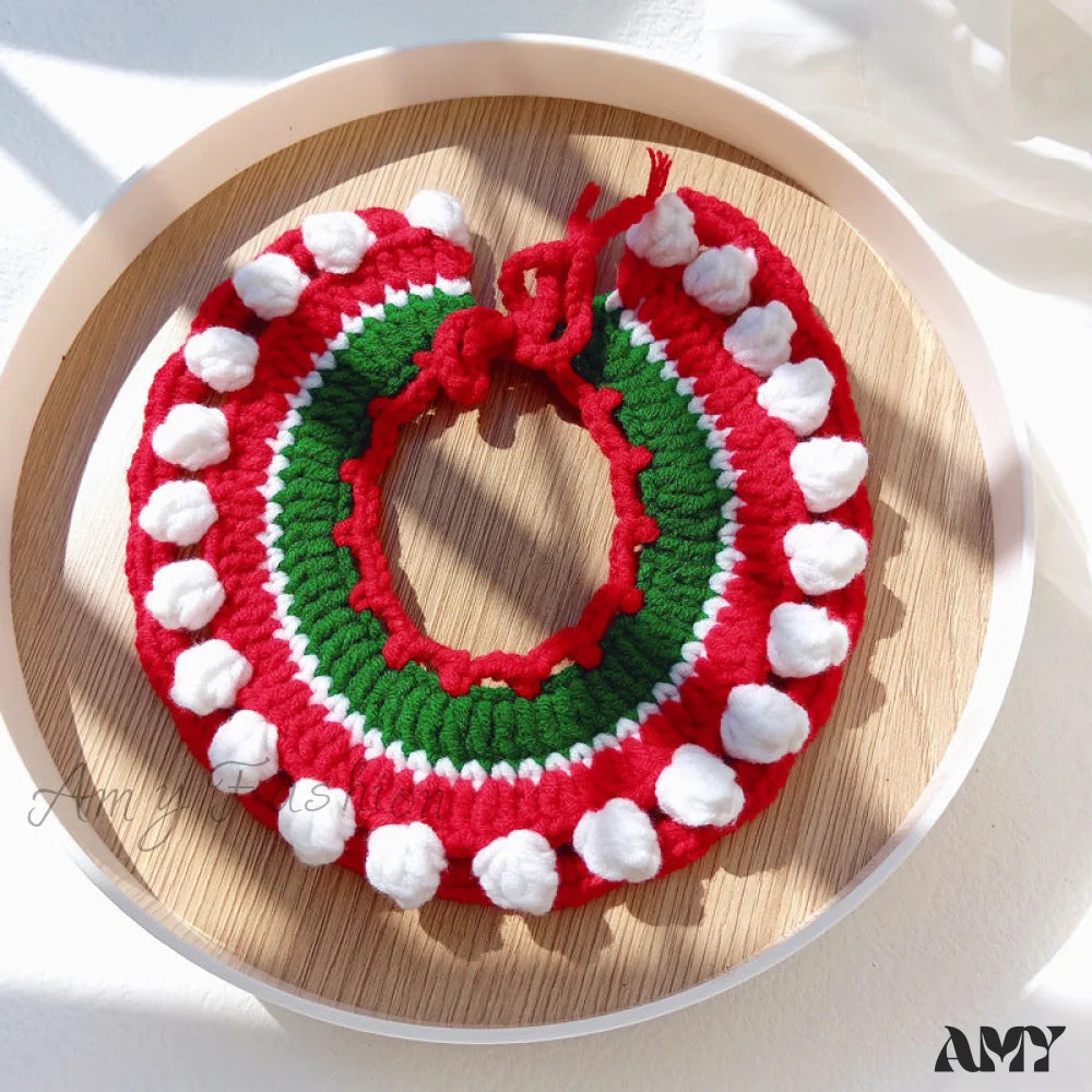 Amy Fashion - Chrismas Photo Accessories Hand Woven Cat Dog Bibs