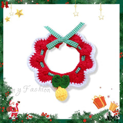Amy Fashion - Chrismas Photo Accessories Hand Woven Cat Dog Bibs