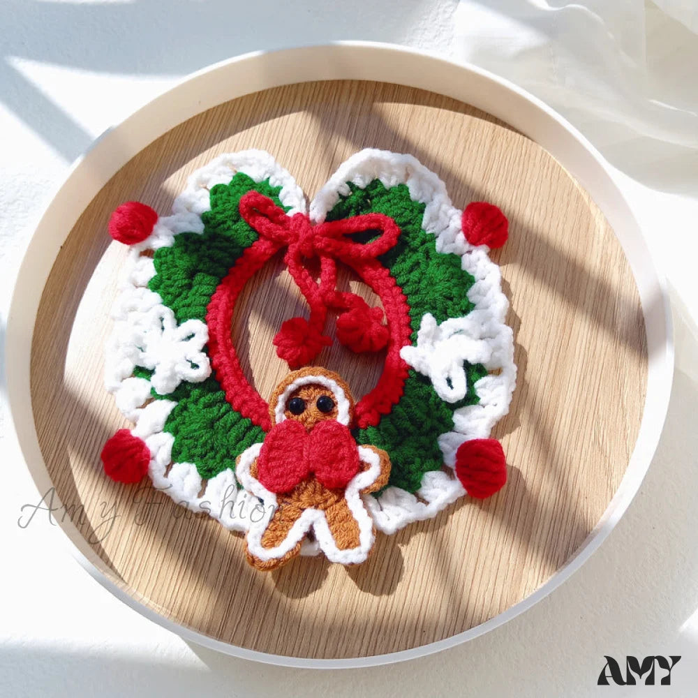 Amy Fashion - Chrismas Photo Accessories Hand Woven Cat Dog Bibs