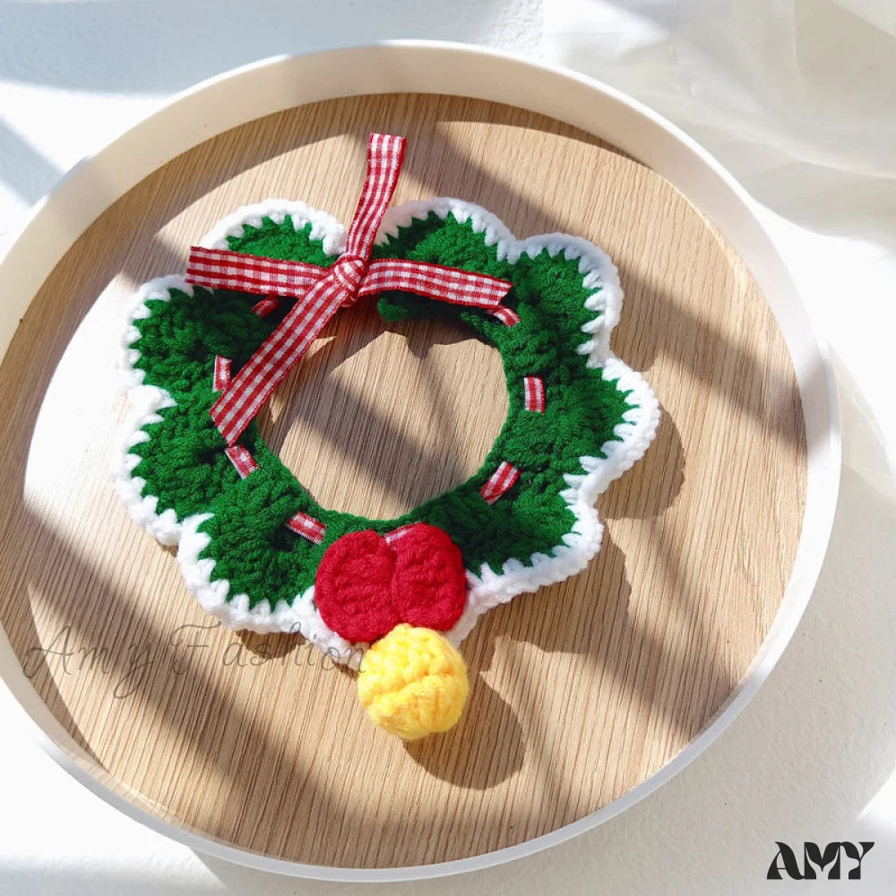 Amy Fashion - Chrismas Photo Accessories Hand Woven Cat Dog Bibs