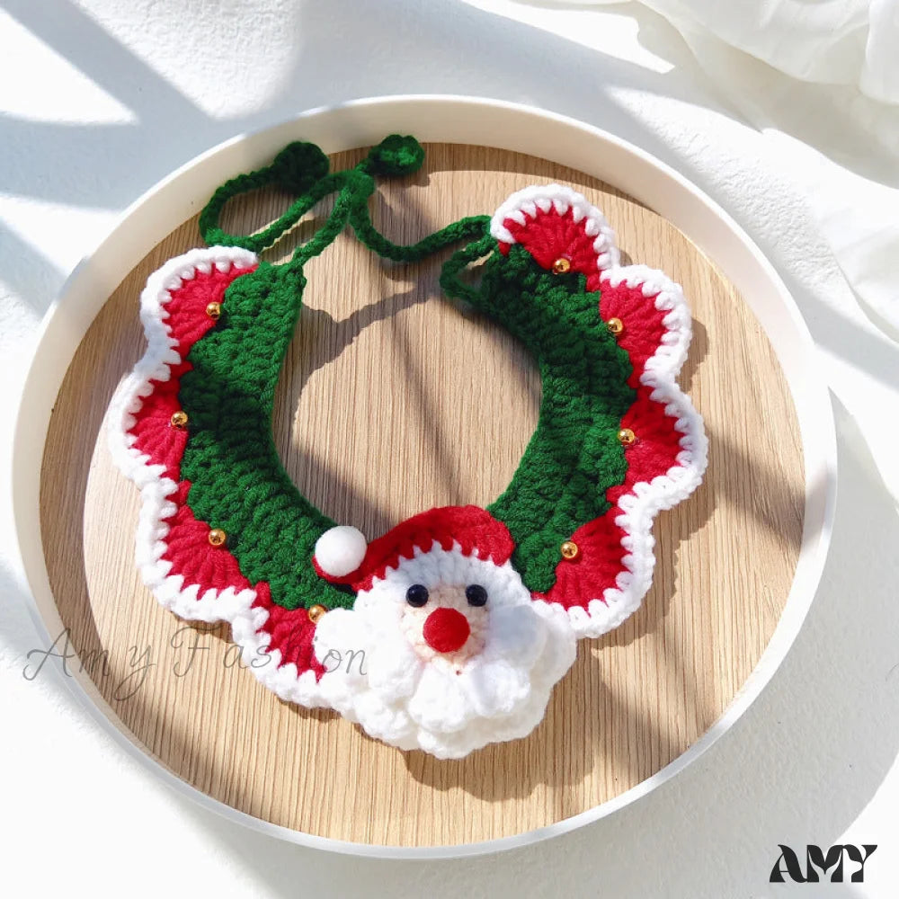 Amy Fashion - Chrismas Photo Accessories Hand Woven Cat Dog Bibs