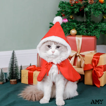 Amy Fashion - Christmas Pet Cat Winter Cloak