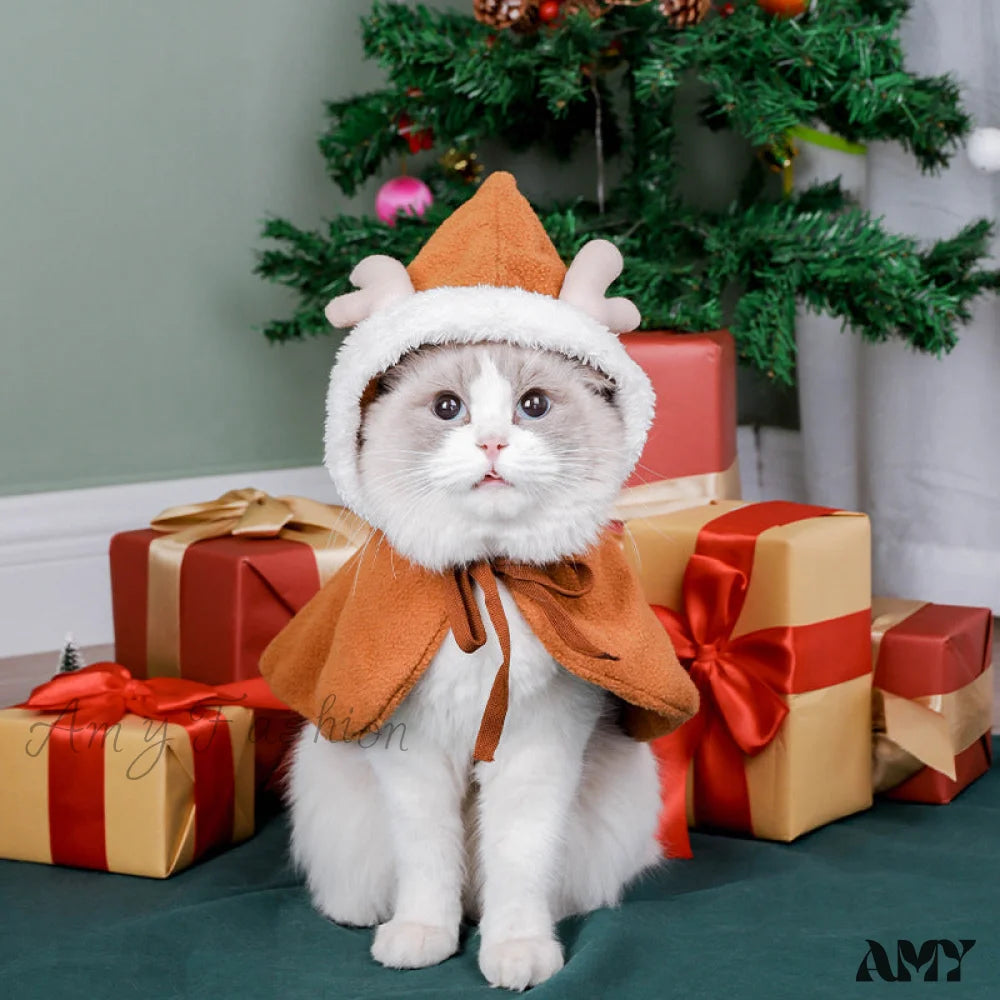 Amy Fashion - Christmas Pet Cat Winter Cloak