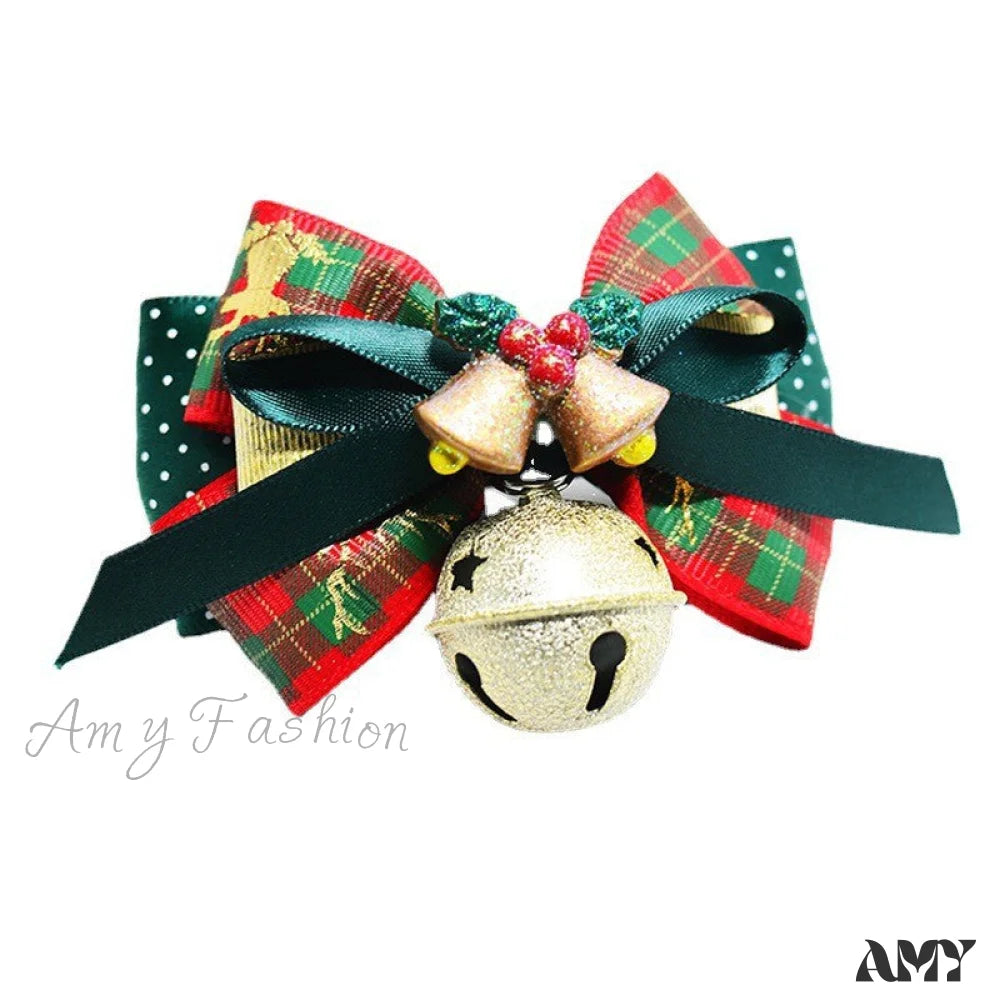 Amy Fashion - Christmas Pet Colorful Collar With Bells Matte Bell / S Fit Neck Circumference 15-25Cm