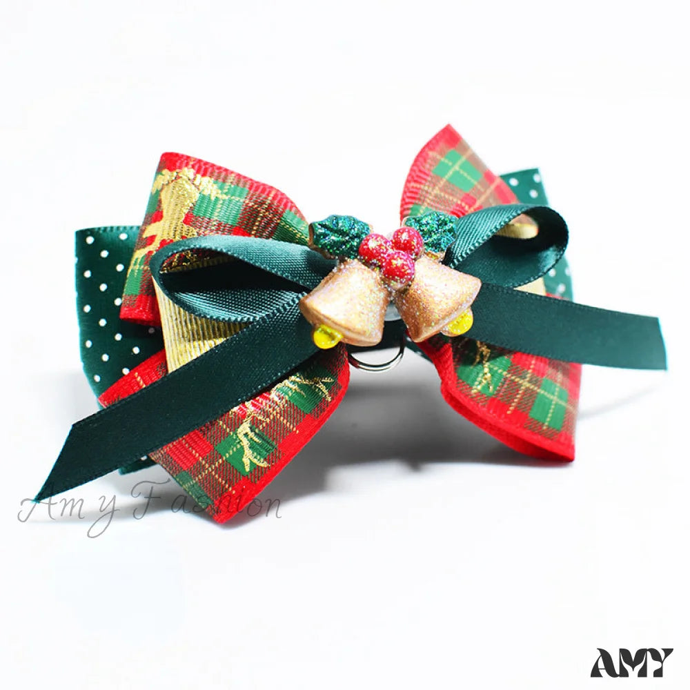 Amy Fashion - Christmas Pet Colorful Collar With Bells No Bell / S Fit Neck Circumference 15-25Cm