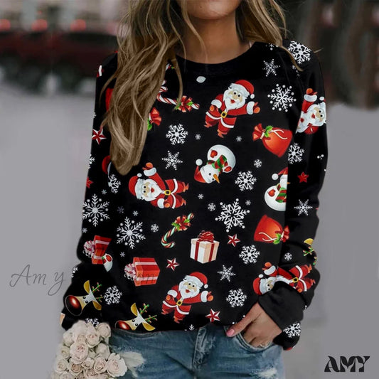 Amy Fashion - Christmas Pullover Sweater Top