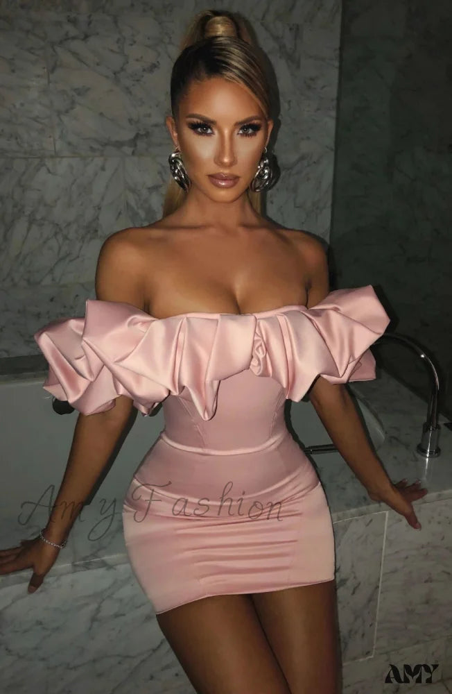 Amy Fashion - Classic Elegant Party Club Wear Slim Fit Bodycon Dress