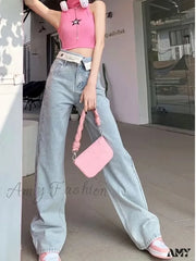 Amy Fashion - Clothes For Teenagers Y2K Aesthetic Clothing Women’s Slacks Vintage Harajuku Autumn