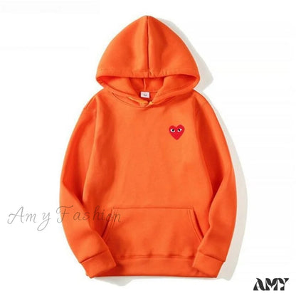 Amy Fashion - Cotton Heart-Eye Printed Fall/Winter Casual Hoodies