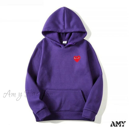 Amy Fashion - Cotton Heart-Eye Printed Fall/Winter Casual Hoodies