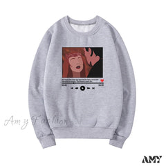 Amy Fashion - Cute Graphic Print Multi-Color Hoody Pullover