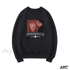 Amy Fashion - Cute Graphic Print Multi-Color Hoody Pullover