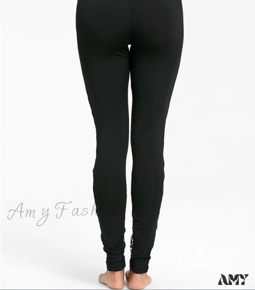 Amy Fashion - Elastic High Waist Leggings