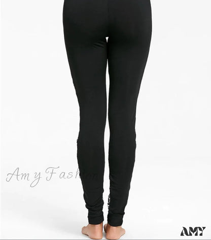 Amy Fashion - Elastic High Waist Leggings