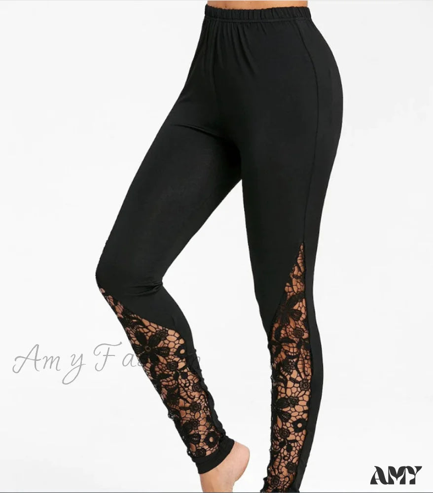 Amy Fashion - Elastic High Waist Leggings