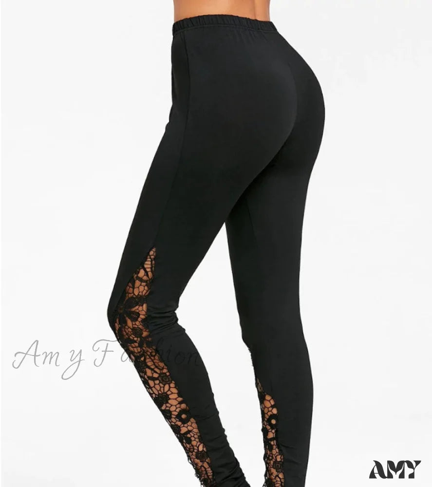 Amy Fashion - Elastic High Waist Leggings