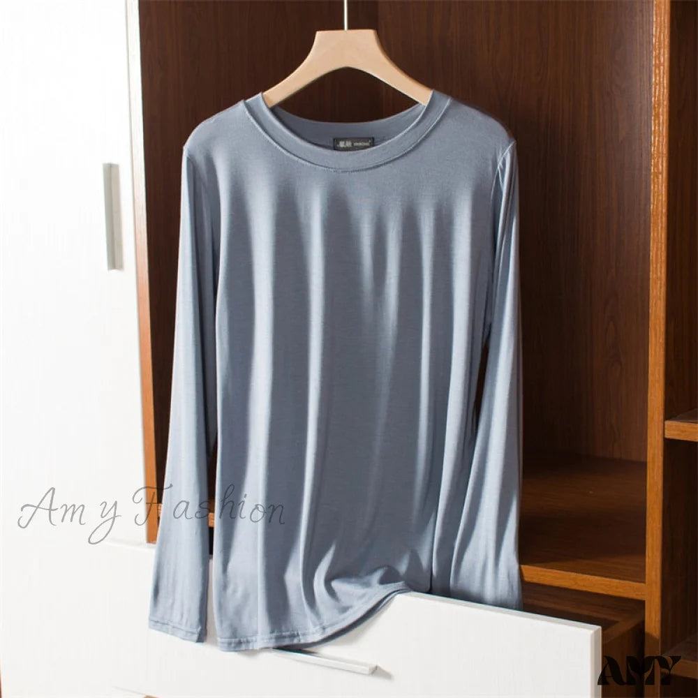 Amy Fashion - Elastic Long Sleeve Bottomed T-Shirt