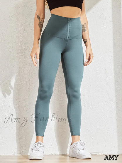 Amy Fashion - Fitness High Waist Leggings Green / S