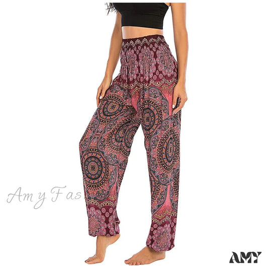 Amy Fashion - Floral Print Long Pants