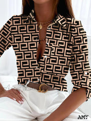 Amy Fashion - Floral Printing Single Button New Shirt