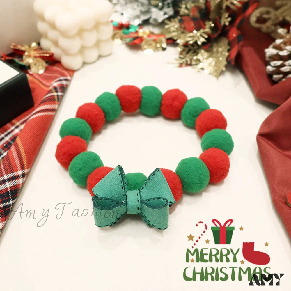 Amy Fashion - Handmade Cat Dog Neckband Collar Pet Jewelry Bowknot / S-Small