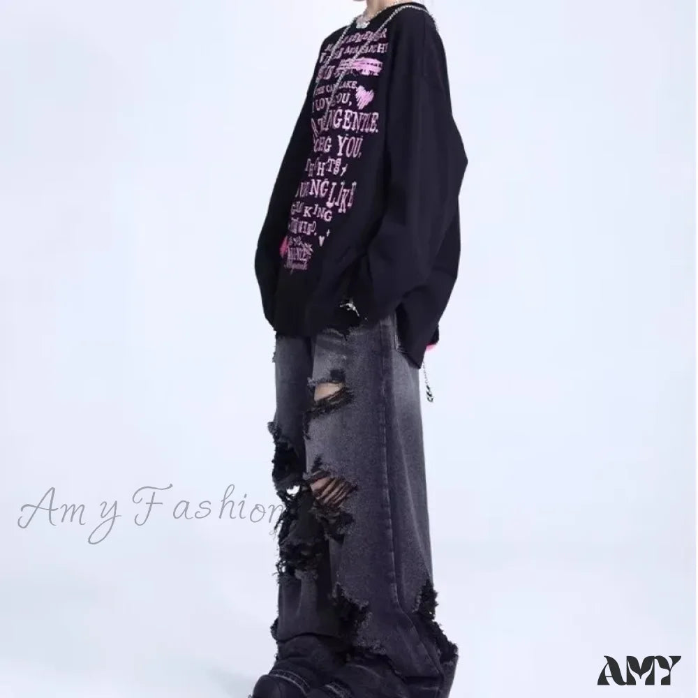 Amy Fashion - High-End Floor Length Trendy Brand Jean