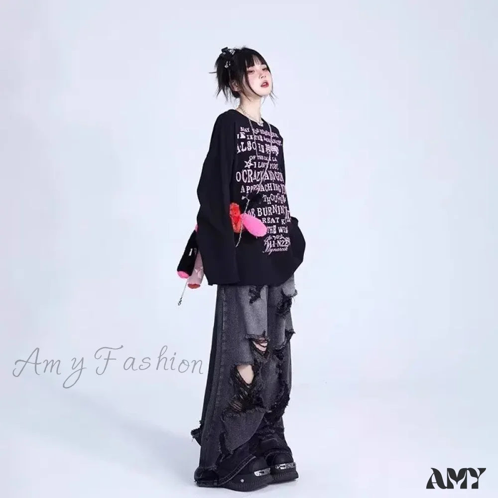 Amy Fashion - High-End Floor Length Trendy Brand Jean