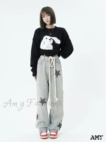 Amy Fashion - High Street Trendy Slimming Micro Flared Yellow Mud Color Zippered Straight Leg Jean